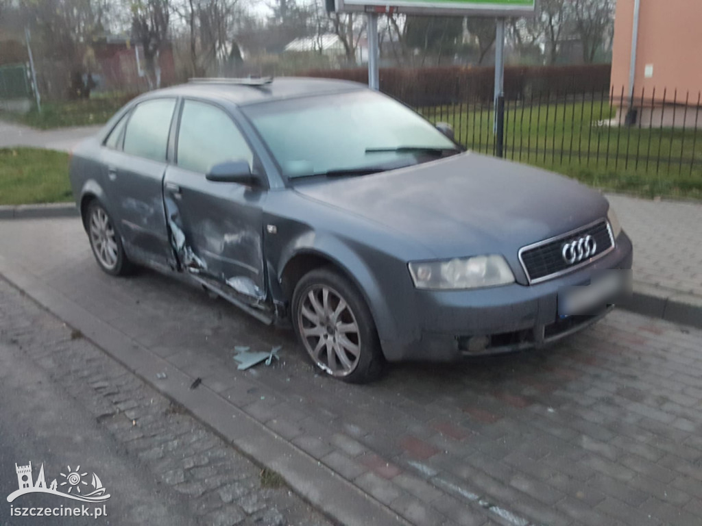 Uderzył w zaparkowany samochód. Kolizja na Szczecińskie