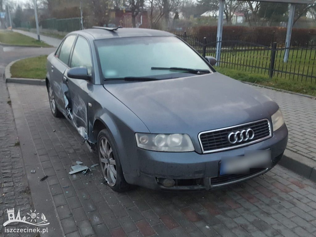 Uderzył w zaparkowany samochód. Kolizja na Szczecińskie