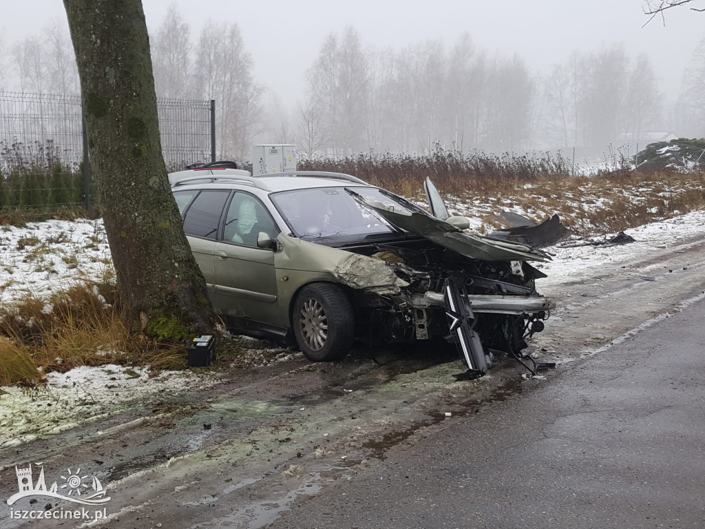 Zderzenie busa z osobówką pod Radaczem