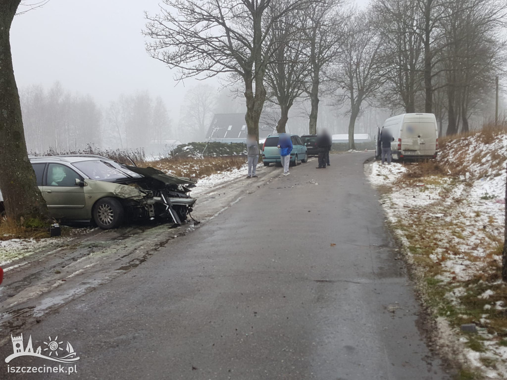 Zderzenie busa z osobówką pod Radaczem