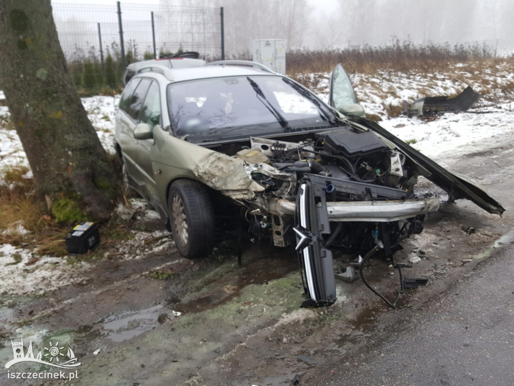 Zderzenie busa z osobówką pod Radaczem