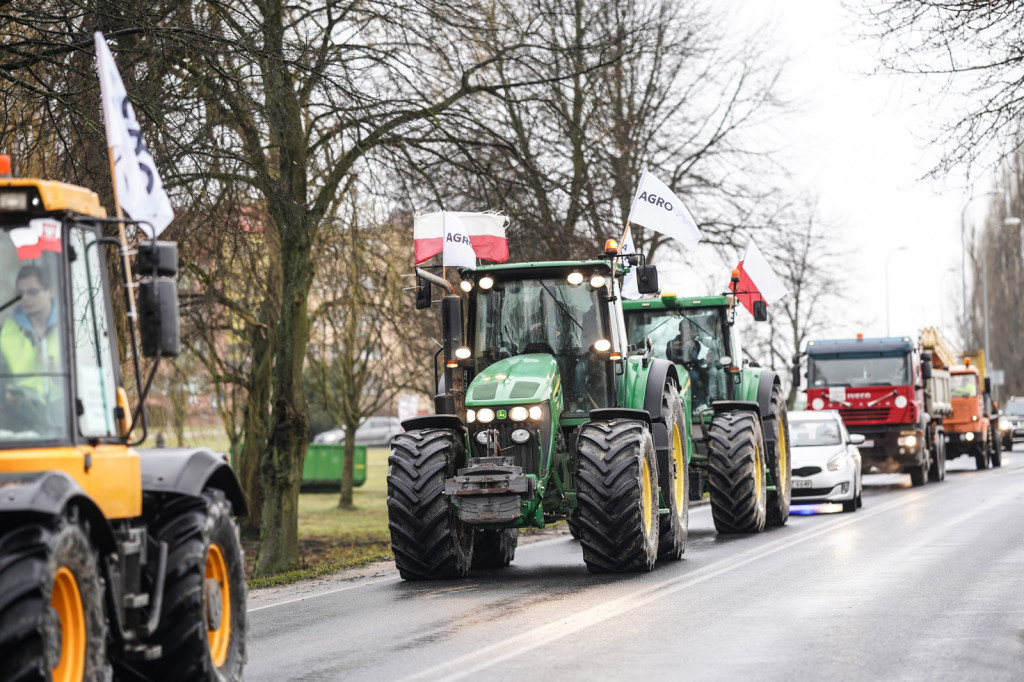 Protest rolników w Szczecinku AGROUNIA