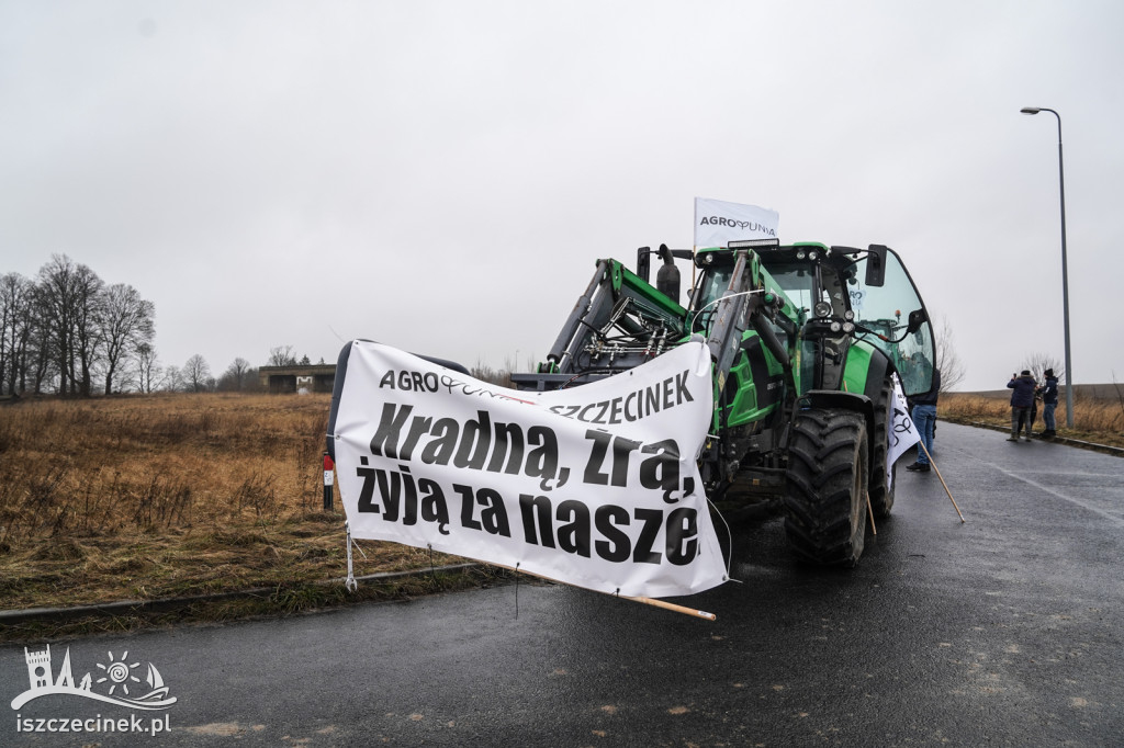 Protest rolników w Szczecinku AGROUNIA