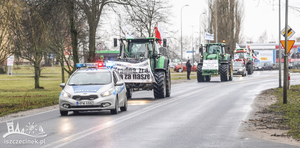 Protest rolników w Szczecinku AGROUNIA