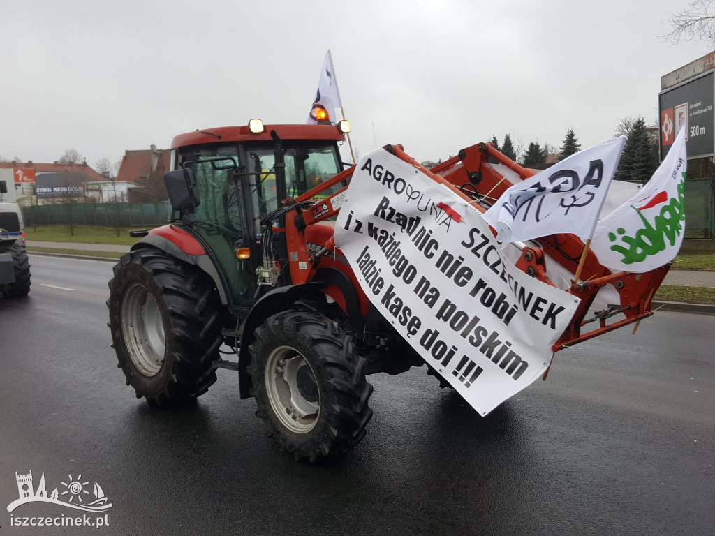 Protest rolników w Szczecinku AGROUNIA
