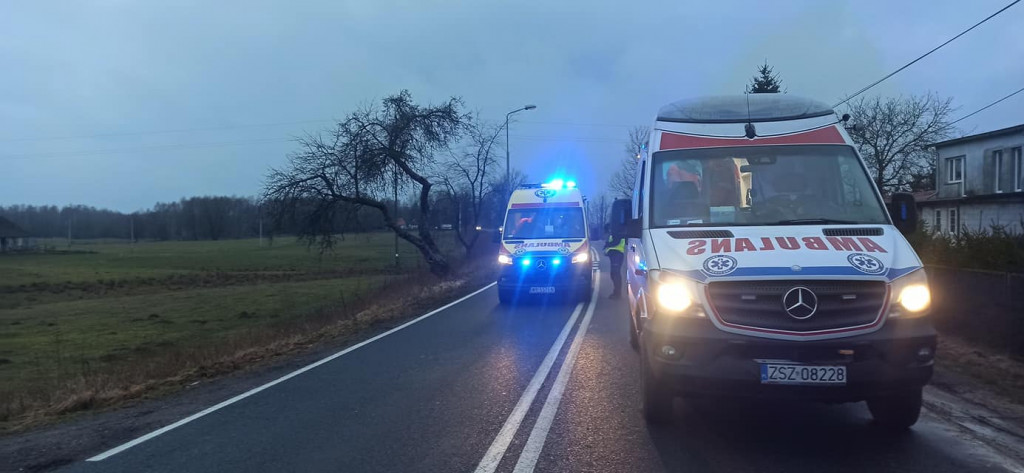 Wypadek na DW172. Dwie osoby ranne