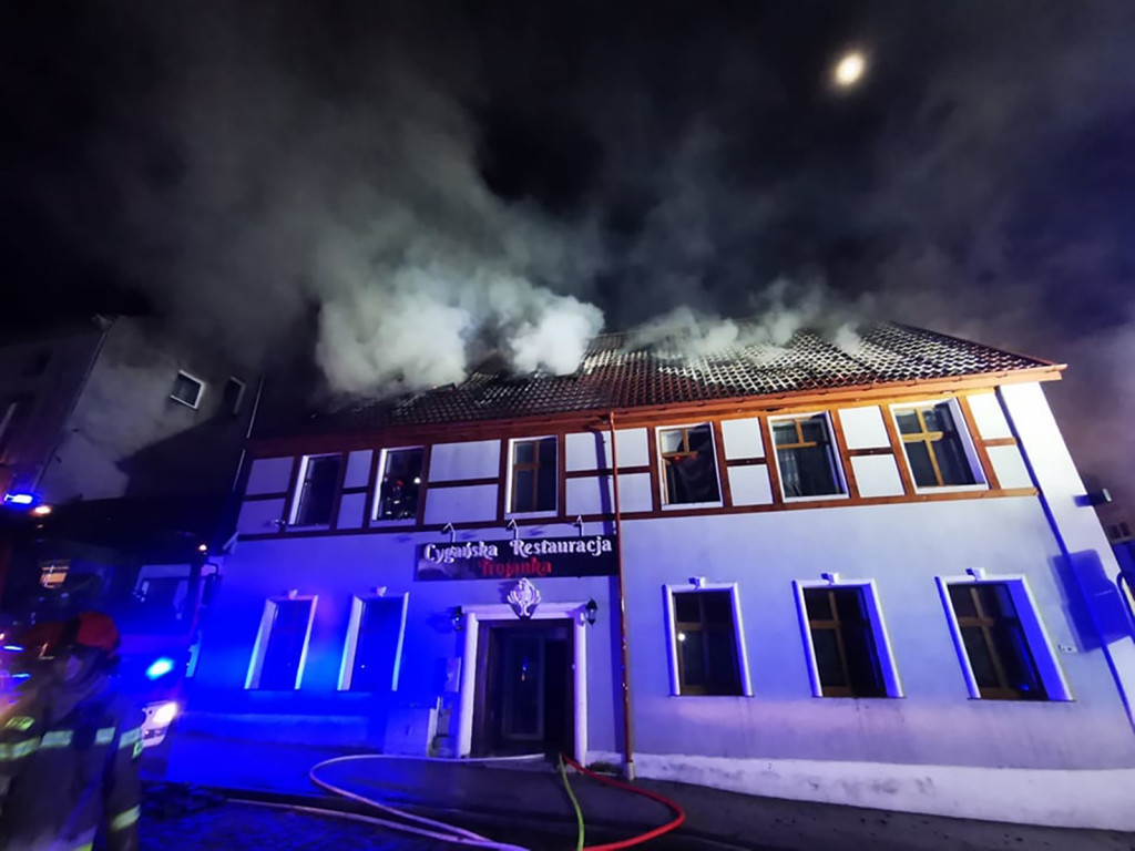 Wielki pożar restauracji Bogdana Trojanka, lidera zespołu Terne Roma ze Szczecinka