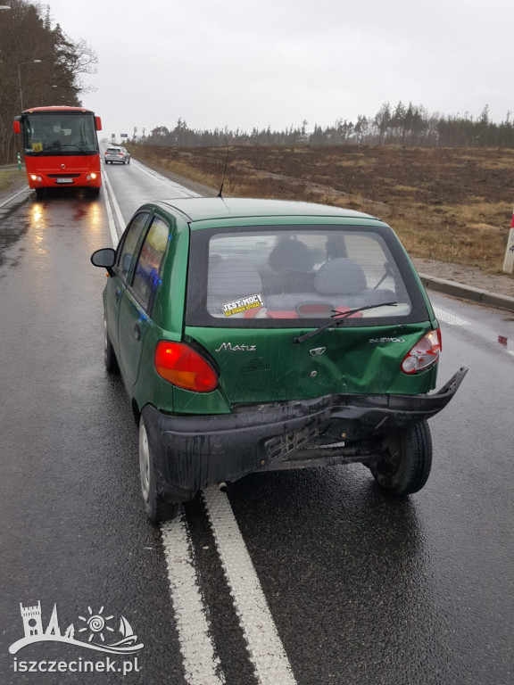 Wypadek na Pilskiej. Kia uderzyła w tył Matiza [ZDJĘCIA]