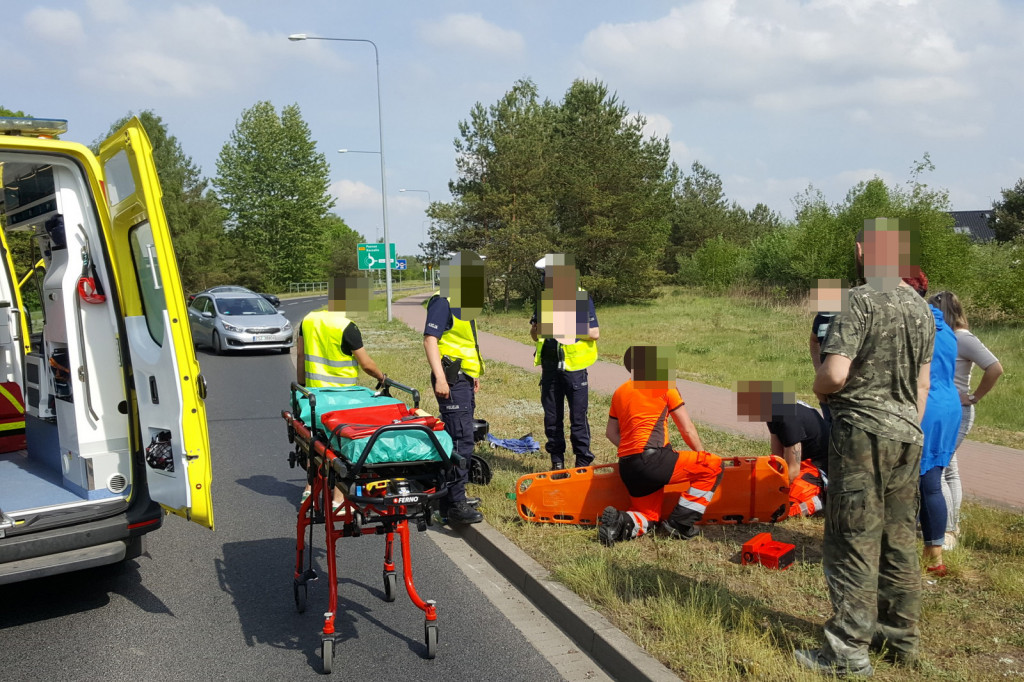 Wypadek pijanego motorowerzysty