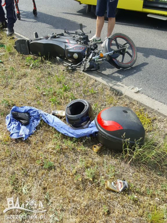 Wypadek pijanego motorowerzysty