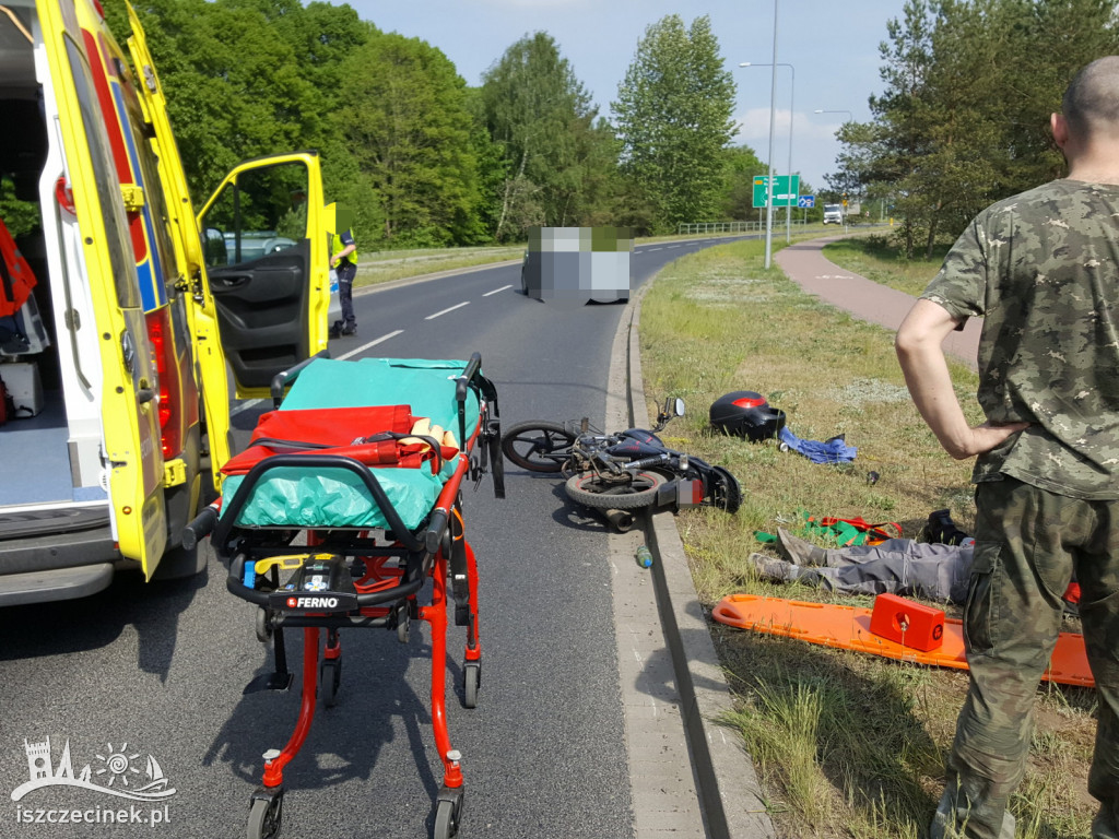 Wypadek pijanego motorowerzysty