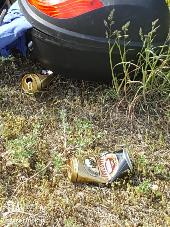 Wypadek pijanego motorowerzysty