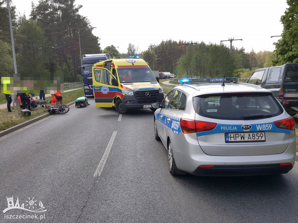 Wypadek pijanego motorowerzysty