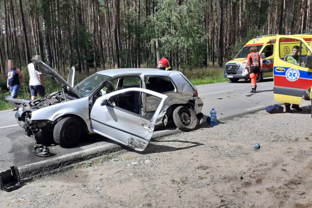 Wypadek na trasie Szczecinek - Czarne