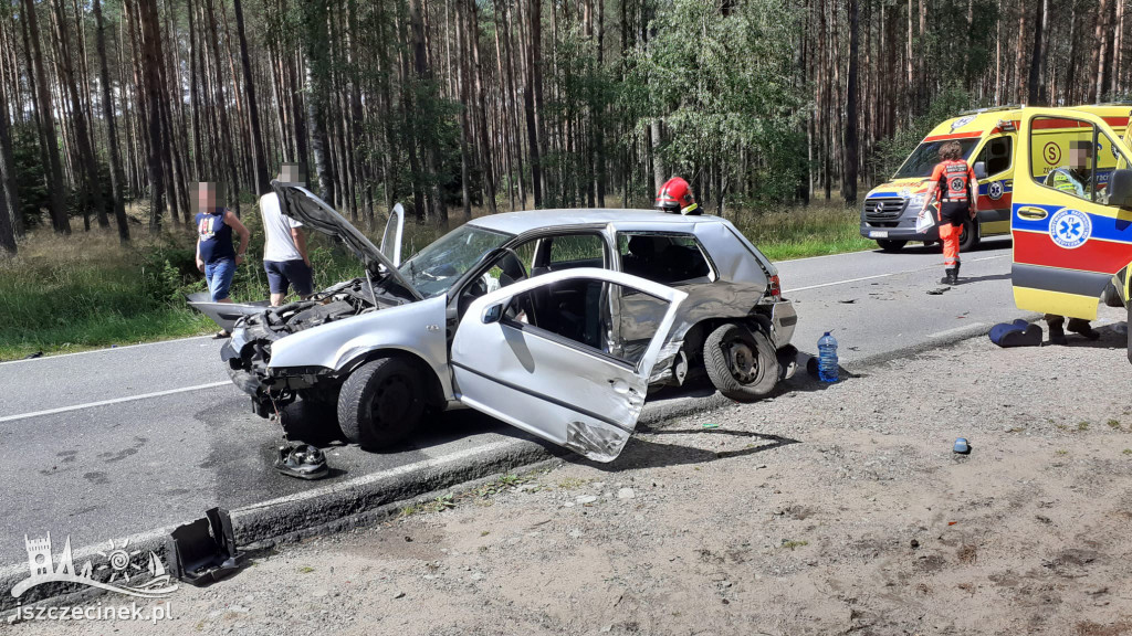 Wypadek na trasie Szczecinek - Czarne