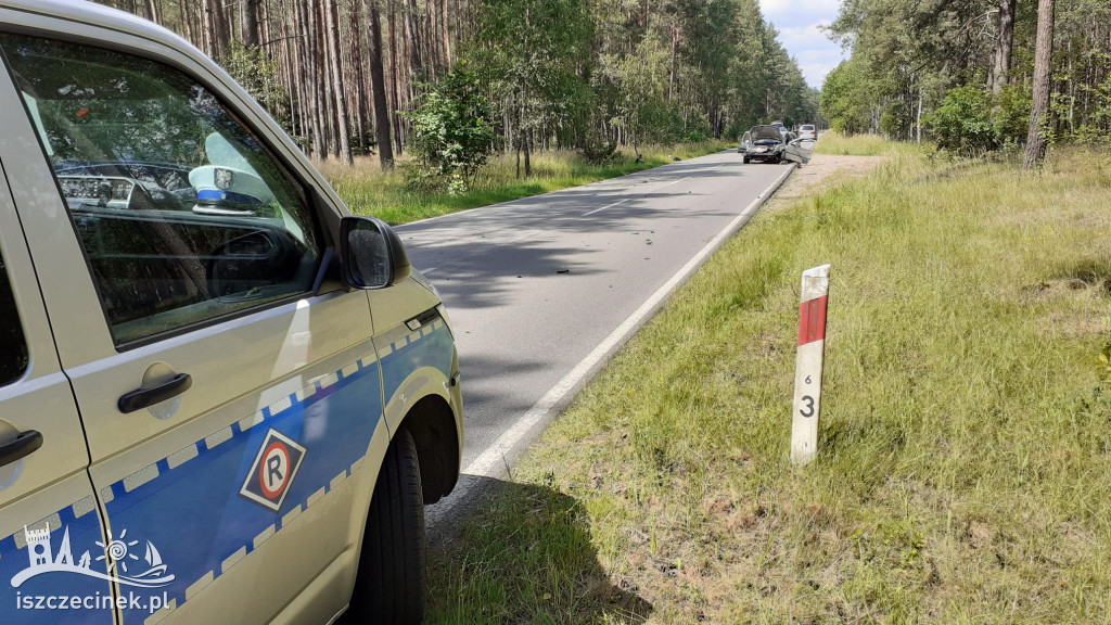 Wypadek na trasie Szczecinek - Czarne