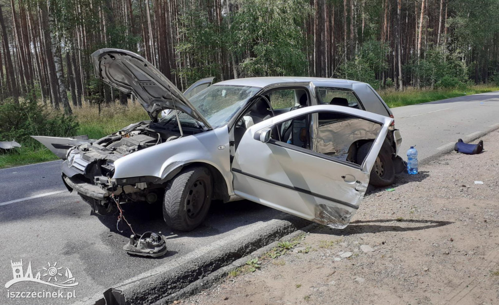 Wypadek na trasie Szczecinek - Czarne