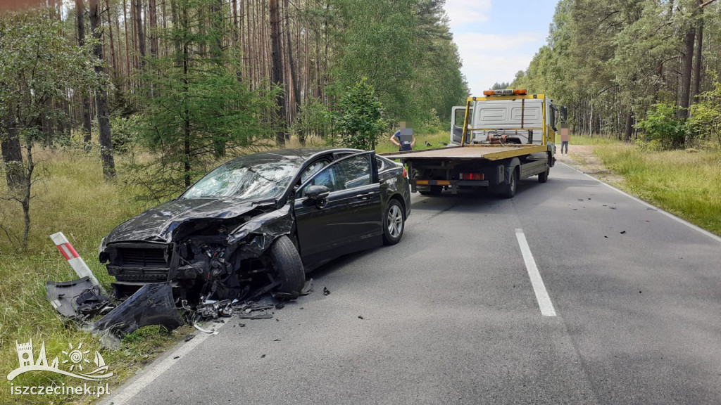Wypadek na trasie Szczecinek - Czarne