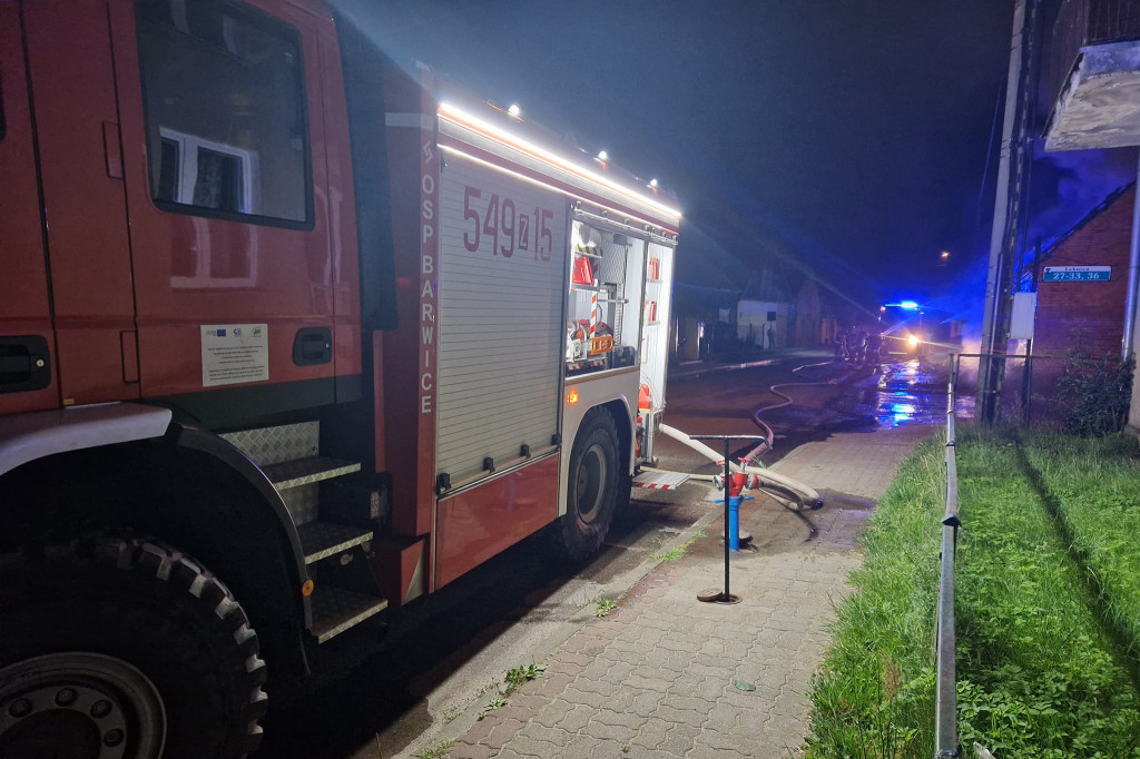Potężny pożar domu w gm. barwice. Ogień strawił wszystko