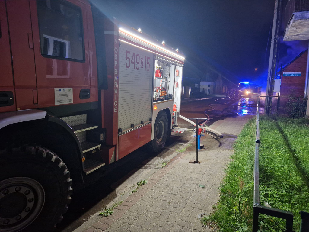 Potężny pożar domu w gm. barwice. Ogień strawił wszystko