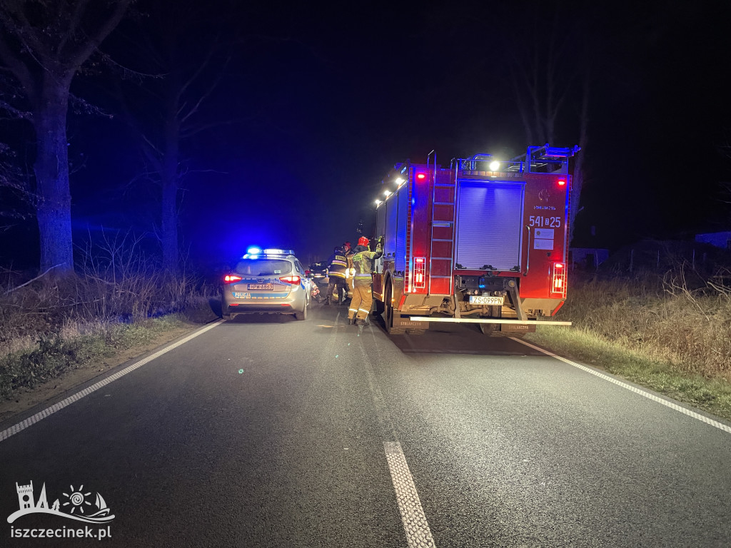 Poważny wypadek na wyjeździe ze Szczecinka. Zderzenie dwóch samochodów
