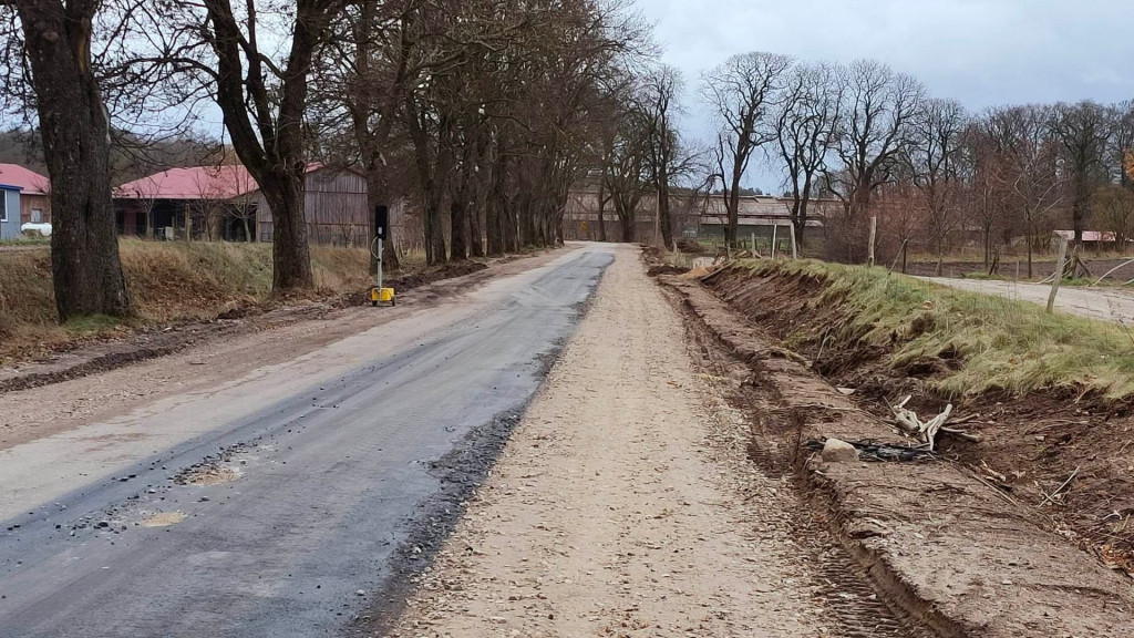 Trwają zaawansowane prace przy przebudowie odcinka drogi Juchowo – Radacz