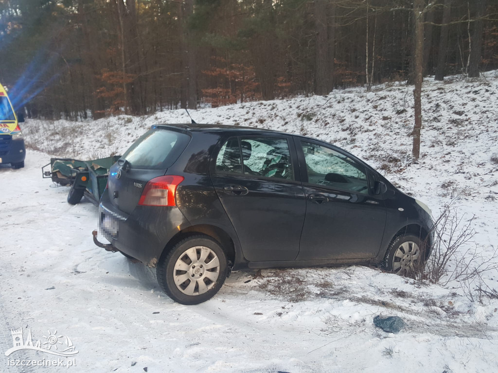 Kolizja na drodze DK11 - Stare Wierzchowo