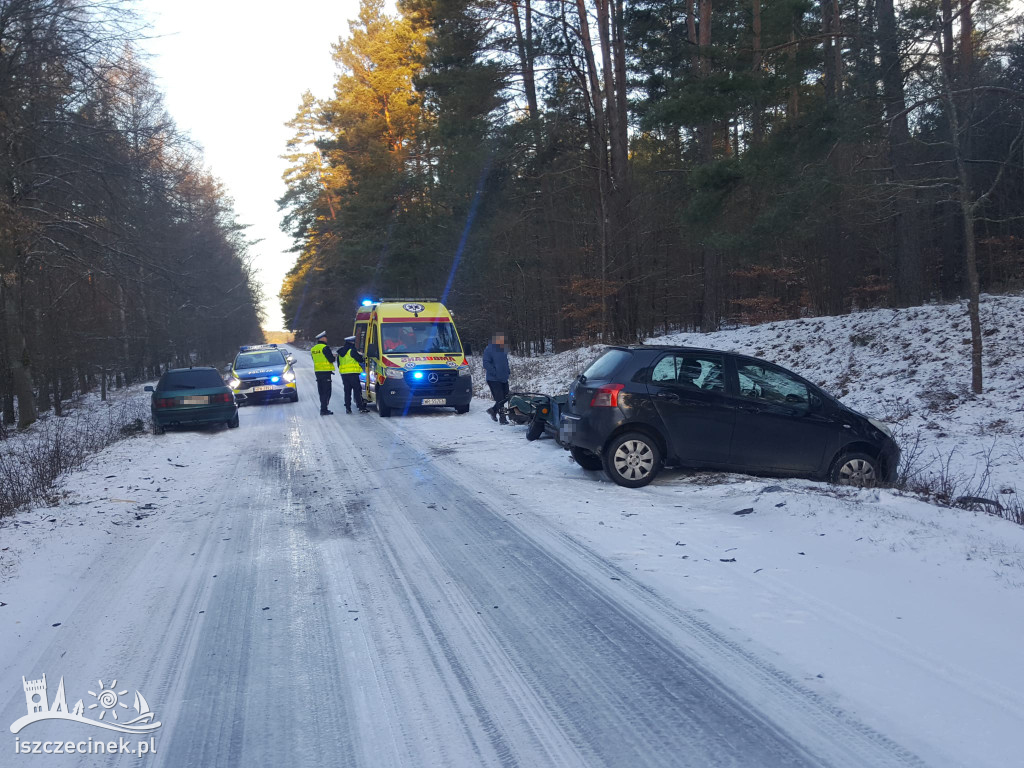 Kolizja na drodze DK11 - Stare Wierzchowo
