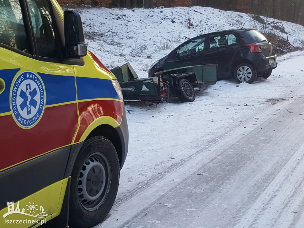 Kolizja na drodze DK11 - Stare Wierzchowo