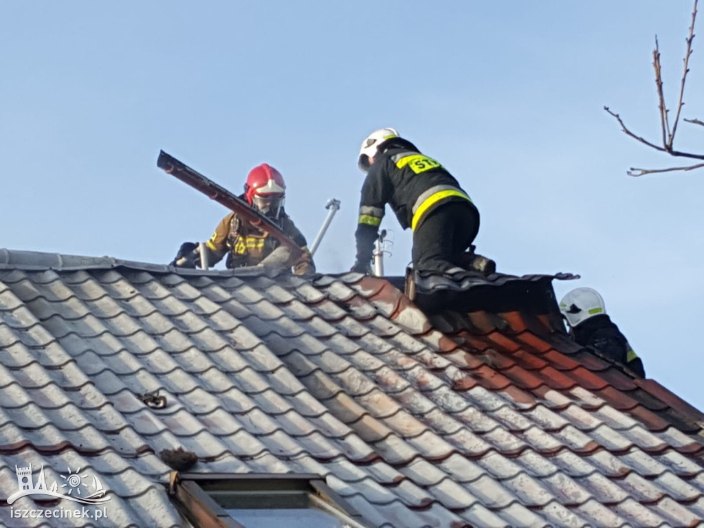 Pożar domu w gminie Biały Bór. Spłonęło poddasze