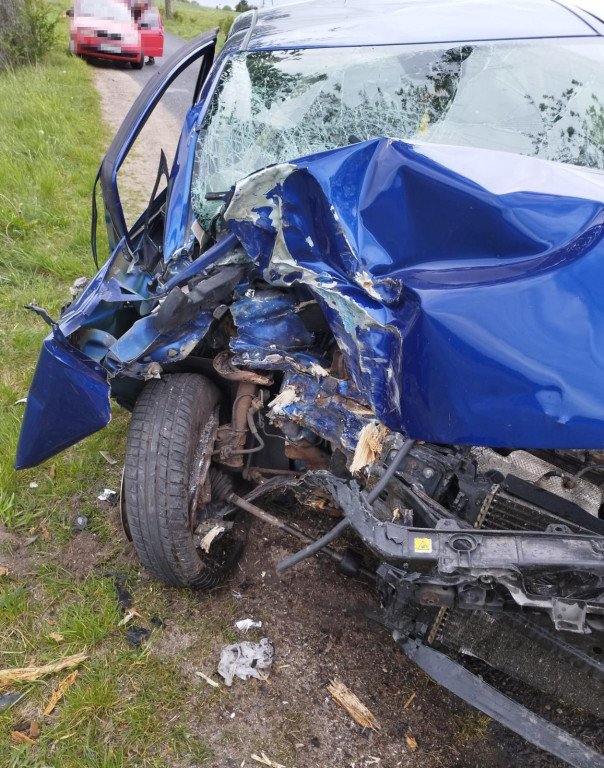 Fiat uderzył w drzewo pod Wierzchowem
