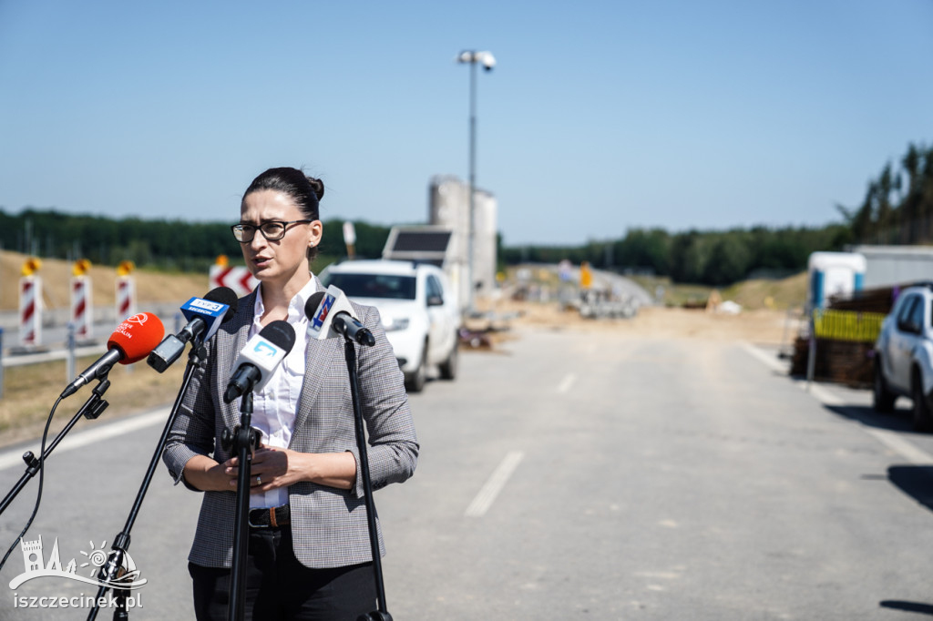 Wiceminister Małgorzata Golińska z wizytą na budowie obwodnicy Szczecinka