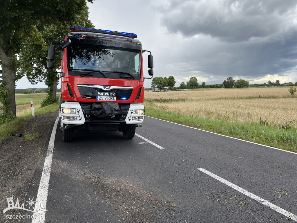 Czołowe zderzenie dwóch samochodów na DK20 [ZDJĘCIA]