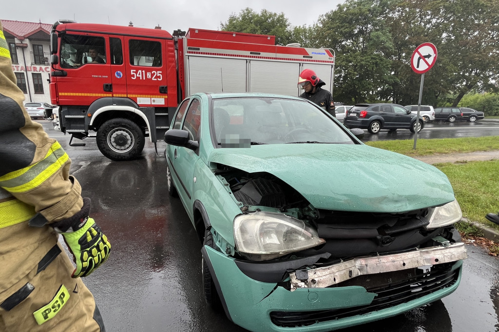 Kolizja na ulicy Cieślaka w Szczecinku