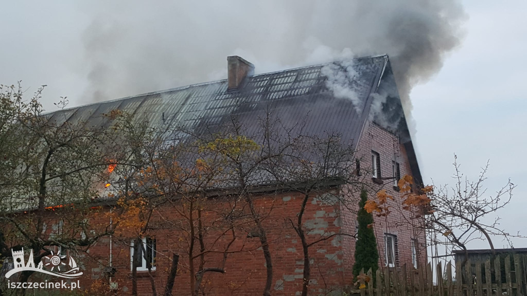 Nad ranem spłonął dom w gminie Barwice [ZDJĘCIA, WIDEO]