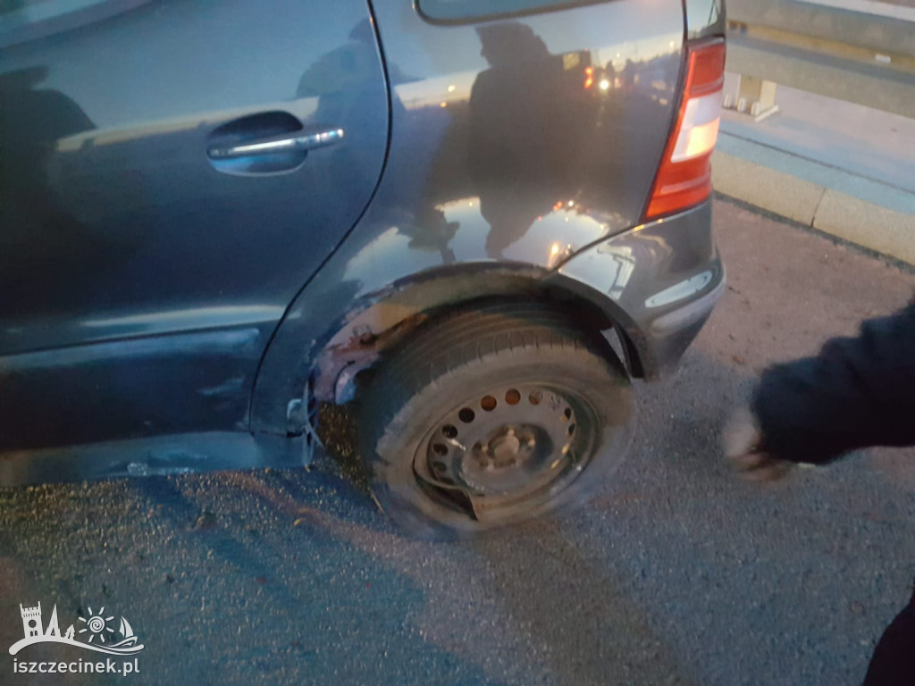 Kolizja na wiadukcie nad S11. Były duże utrudnienia w ruchu