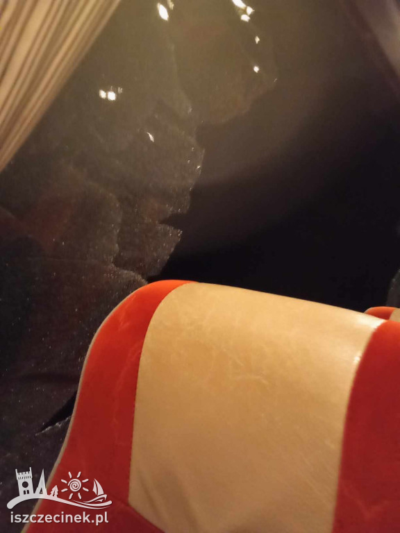 Autobus wiozący dzieci otarł się o drzewo. Z powybijanymi szybami pojechał dalej