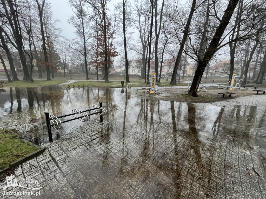 Podtopienia w szczecineckim parku