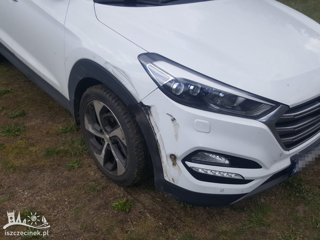 Ciężarówka zepchnęła SUV-a z drogi. Było niebezpiecznie i niemiło