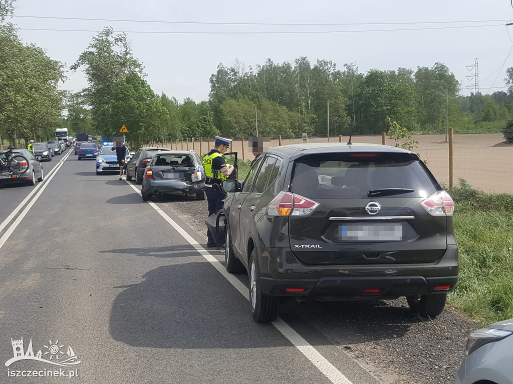 Karambol pod Szczecinkiem. Zamieć piaskowa ograniczyła widoczność do zera