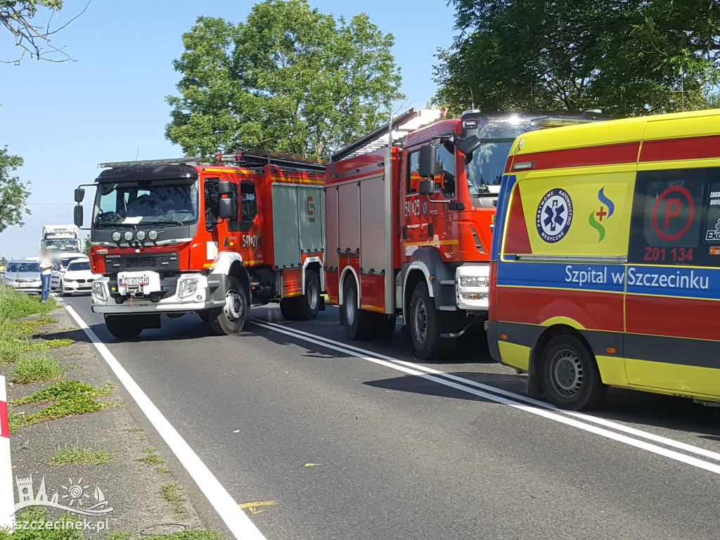 Zderzenie trzech samochodów na „jedenastce”.