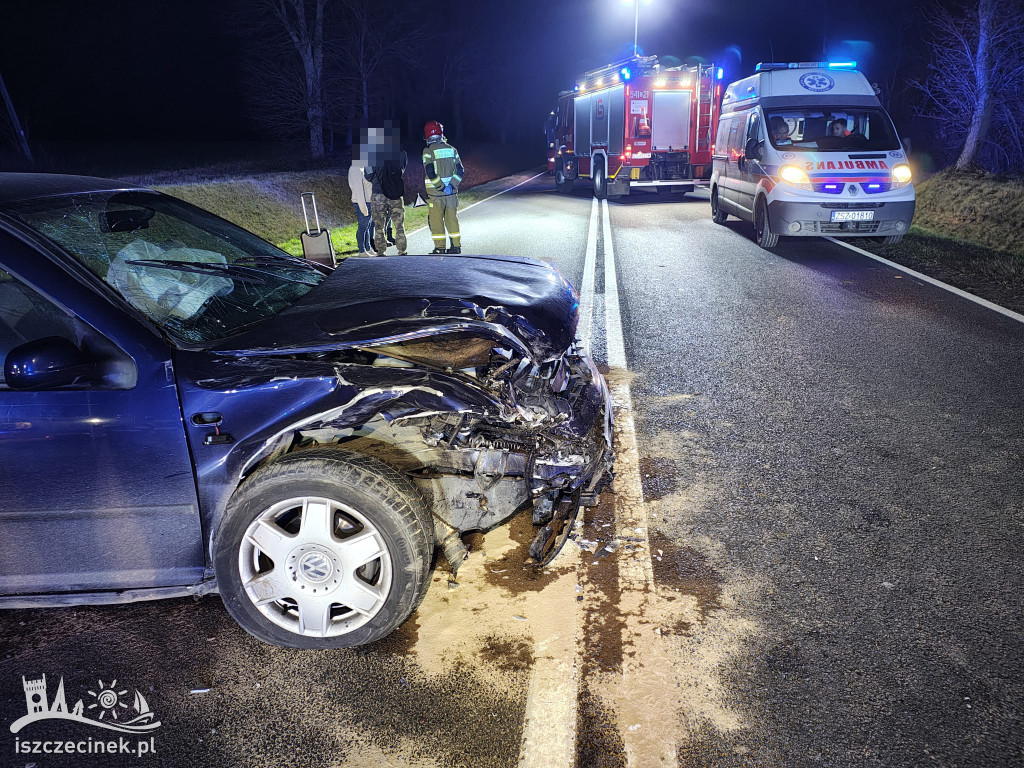 Wypadek pod Szczecinkiem na DK11