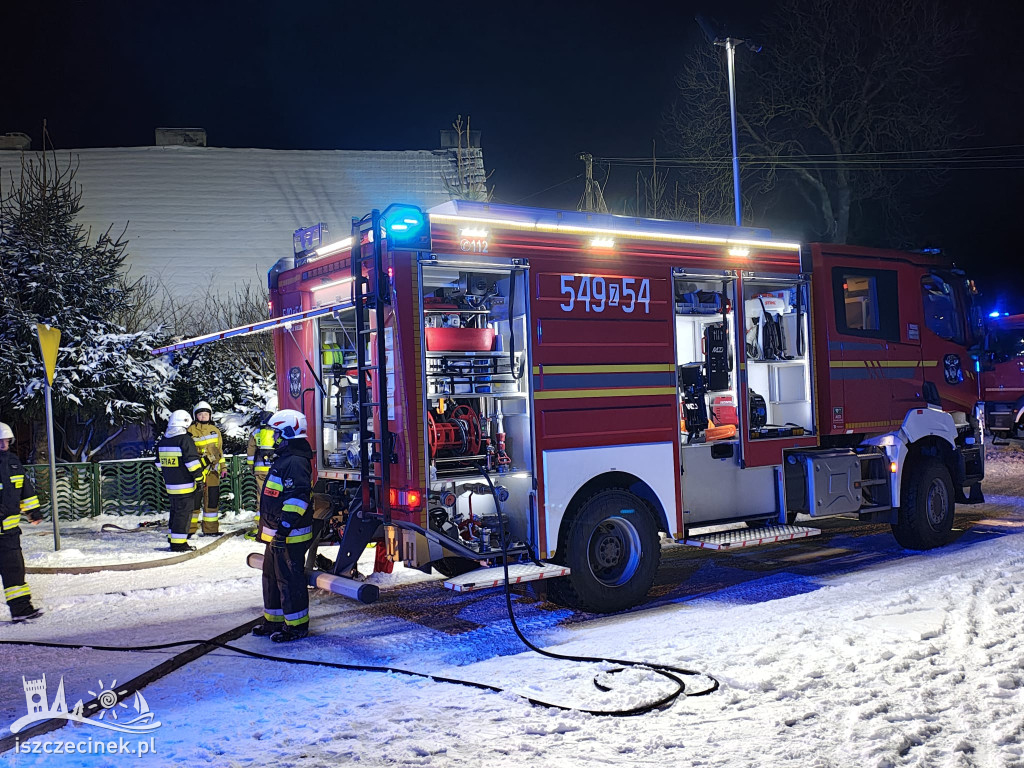 Pożar domu w Gwdzie Wielkiej.