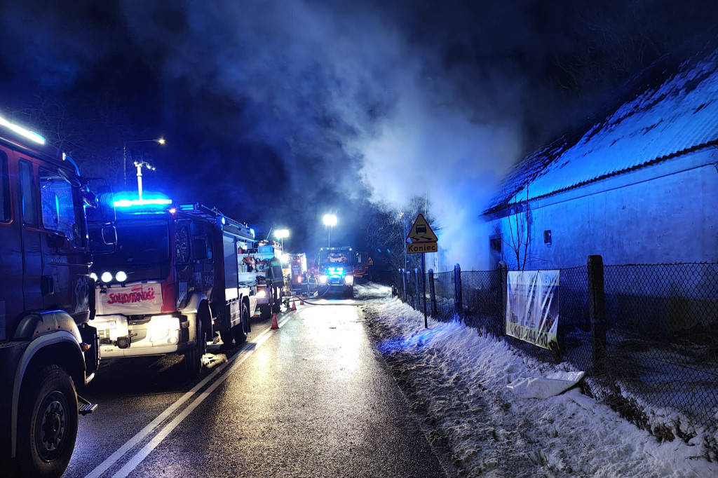 Dwa nocne pożary w Jeleninie