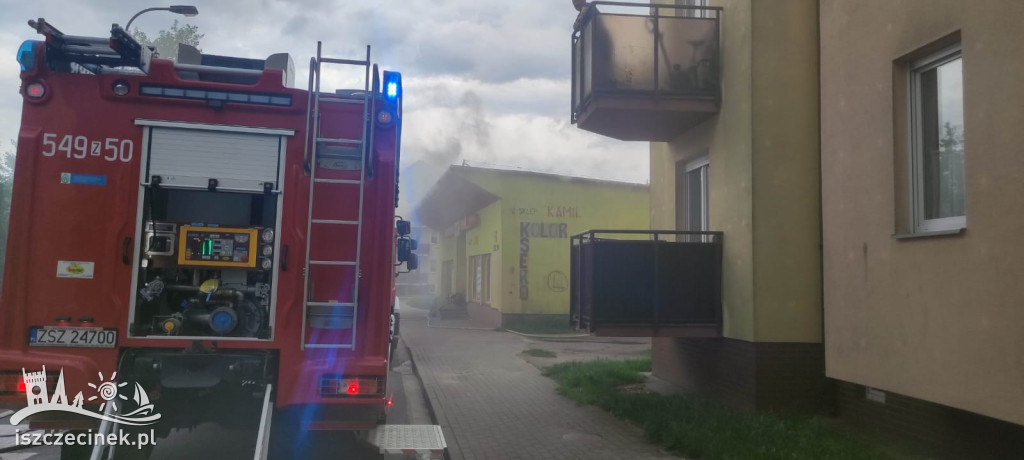 Strażacy w akcji na Zielonej – zdjęcia z pożaru