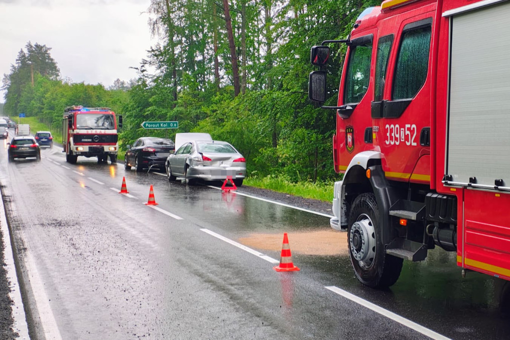 Tak wyglądało miejsce dwóch kolizji na DK25