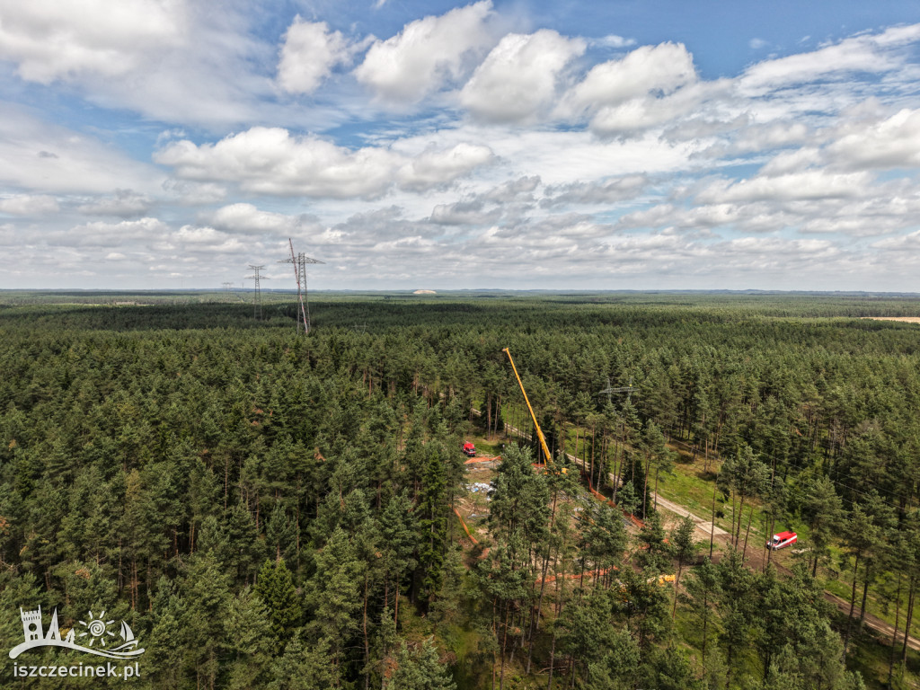 Biały Bór: rosną słupy nowej linii 400 kV PSE