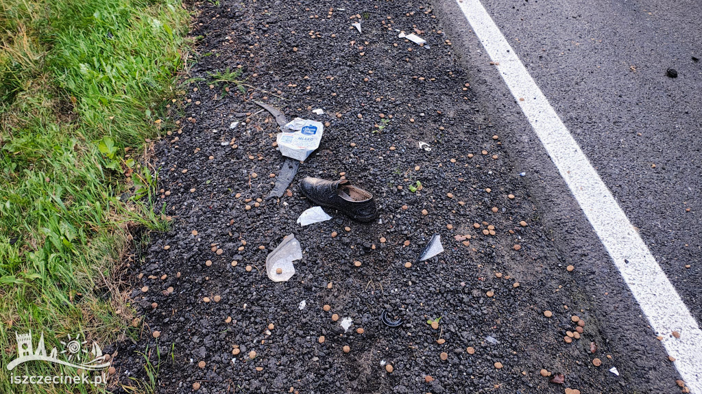 Tragiczny wypadek na DK25. Zginął motorowerzysta