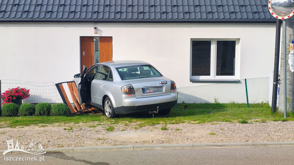 Pijany kierowca wjechał w budynek. Miał ponad 2 promile