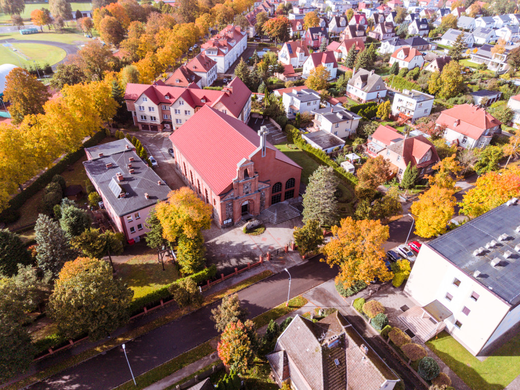 Szczecineckie kościoły z lotu ptaka